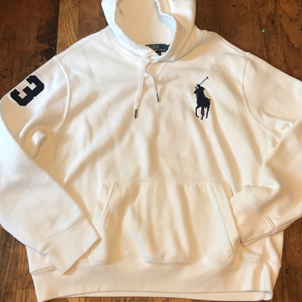 Polo Ralph Lauren Hoodie Mens XXL white Rugby